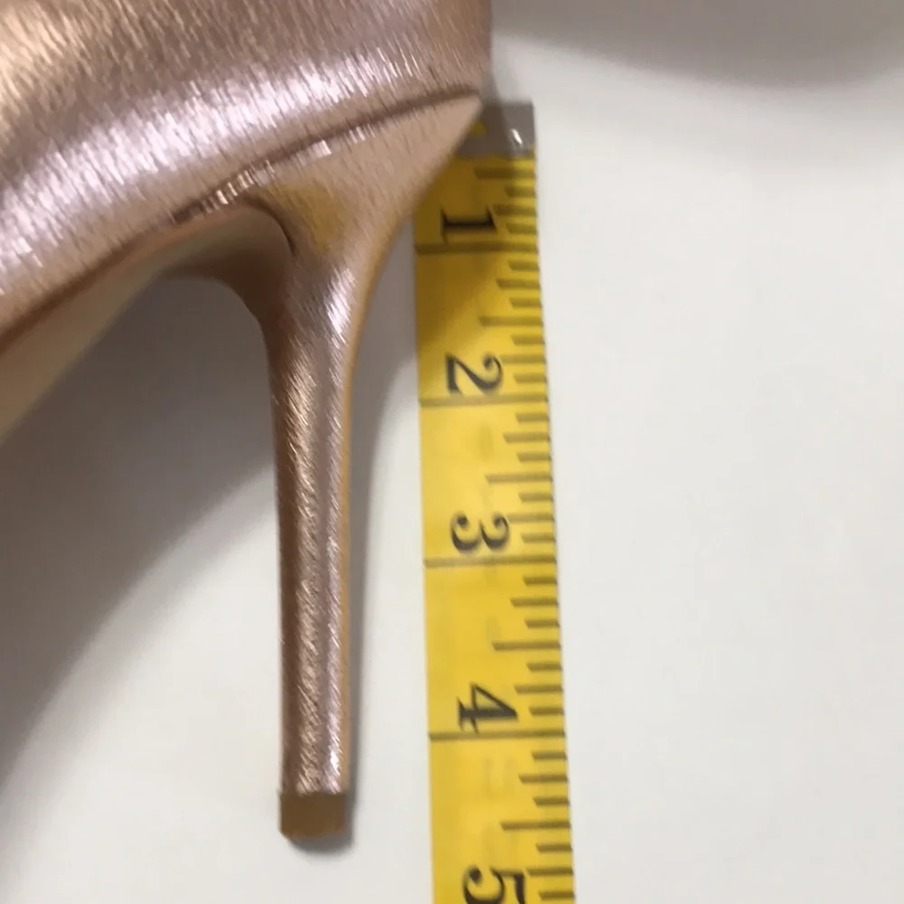 Dolce Vita Milka Rose Gold Metallic Leather Pointed Toe Stiletto Woman’s 8.5 - Picture 12 of 13